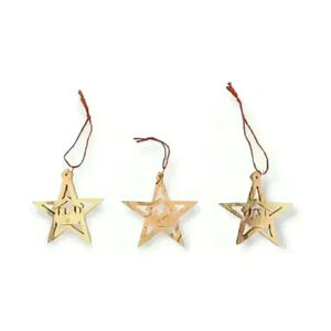 Olive Wood Star Nativity Scene Holy Family Christmas Tree Wooden Ornaments (3)